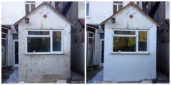 Before and After: painting the front of the kitche